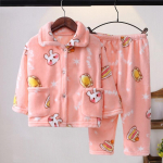 Laste flanellist pidžaamakomplekt Home Wear Thicken pidžaamakomplekt 100
