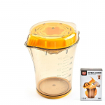 1 tk Sidrunipress Manuaalne tsitrusviljamahlapress koos m&otilde;&otilde;tetopsiga 600 ml ja kaanega sidrunipressiga mahlapress Laimipressimispulga t&ouml;&ouml;riistad