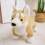 Adorables Corgi koera pl&uuml;&uuml;sm&auml;nguasi, topitud pehme loom, multikas padi, kawaii, elutruu kutsika nukk, armsad kingitused lastele, t&uuml;drukutele 60cm kollane