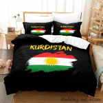 Kurdistan Lipu Voodipesu Komplekt &Uuml;he Twin T&auml;is Queen King Suuruses Voodikomplekt T&auml;iskasvanu Laste Magamistuba Tekikoti Komplektid parure de lit Voodi 70x133cm 2pcs