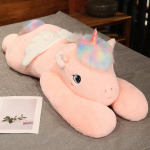 60/80cm Kohevad Vikerkaare &Uuml;kssarvik Pehmed M&auml;nguasjad Kawaii Lastele T&auml;idetud Multika Loom Padi Beebinukk Lastele J&otilde;ulud S&uuml;nnip&auml;evakingitused 60cm roosa