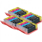 20 &uuml;hilduvat Encre Cartouche valada Canon Pixma TS5050 TS5051 TS5053 TS5055 TS6050 TS6051 TS6052 TS8050 TS8052 PGI-570XL-CLI-571XL