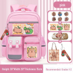 Kapiibara Suure mahutavusega kerge seljakott 1.-6. klassidele: Mustuskindel ja armas poistele ja t&uuml;drukutele small