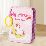 Beebi deb&uuml;&uuml;talbum, peegliga pehmest kangast album, isikup&auml;rastatud pere ja s&otilde;prade kollaažiraam, kokkupandav kangasraam, meelelahutuslik loomateema Dinosaur