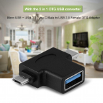 Mini 2-&uuml;hes mikro-USb USB 3.1 C-t&uuml;&uuml;pi isane USB 3.0 emane OTG-muunduri adapter