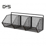 Seinale kinnitatav hoiukorv Tugev kandev&otilde;imega &otilde;&otilde;nes disain Lihtne paigaldada K&ouml;&ouml;k k&ouml;&ouml;givilja-sibulahoidja hoiuhoidik 2Grids must