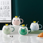 Loominguline ja isikup&auml;rastatud kaanega keraamiline tass, kruus, suveniir Multifilmi veetass Hea v&auml;limusega majapidamistass lusikaga 400ML