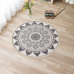 Etnilise puuvillase niidiga tr&uuml;kitud &uuml;mmargune vaip elutuppa, diivanilauale, magamistuppa v&otilde;i t&ouml;&ouml;tuppa Diameter 90CM