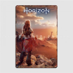 Horizon Zero Dawn Metallist Plakat Pub Retro Plaadid Pub Garaaž Plekist silt Plakat 20x30cm
