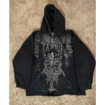Hoodie Dressipluus Vintage Pattern Print Vintage Gothic Clothing R&otilde;ivad M