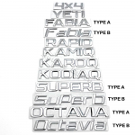 Metallist autot&auml;htedega pagasiruumi kleebised Embleemi m&auml;rgi kleebis s&otilde;idukile Skoda Octavia Superb RAPID FABIA KAMIQ KAROQ KODIAQ YETI 4X4 KODIAQ h&otilde;be