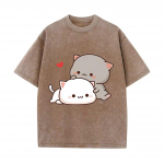 Kawaii t&uuml;druk anime T-s&auml;rk fliisist Harajuku &uuml;lem&otilde;&otilde;duline vabaaja pusa armas paar s&otilde;brap&auml;eva kingitus T-s&auml;rk retro pestud vintage T-s&auml;rk 3XL