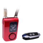 Jalgratta kaablilukk, 110dB veekindel, 4-kohaline kaugjuhtimispuldi parool vargusvastane alarmlukk Red punane