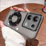 Magsafe magnetiline alus hoidik silikoonist &uuml;mbris Funda Xiaomi Redmi Note 14 Note14 Pro Plus Pro+ 5G 14C jaoks l&auml;bipaistev kate Redmi Note 14 5G&Soft silicone&case Bracket valge