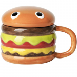 300 ml keraamiline tass Creative Hamburger Coffee Cup Armas multikas lastekruus Hommikus&ouml;&ouml;gi kaerahelbedest piimatopsid kaanega Kodutassid 300ml