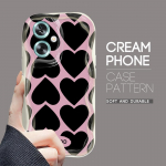 Armas koomiksimustriga kreemjas tekstuuriga korpus, lainelise servaga pehme silikoonkaanega telefoni&uuml;mbris OPPO Reno Realme jaoks OPPO A77 4G valge