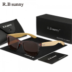 RBsunny meeste polariseeritud bambusest p&auml;ikeseprillid naistele puidust p&auml;ikeseprillid k&otilde;rge kvaliteediga meeste puitprillid Oculos de sol kalastamine s&otilde;itmine must