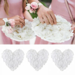 5 * 5CM Wedding Rose Simulated Petals, Fake Petals Wedding and celebration Hand-sprinkled Flowers Suitable for Romantic Venues puhas valge v&auml;rv