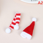2tk Xmas Mini Sall M&uuml;ts Decor Nuku Riided Aksessuaar J&otilde;ulupeo ornament as the picture