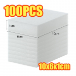 100 tk/partii Melamiink&auml;sn Maagiline k&auml;sn Kustutuskumm Melamiinpuhastusvahend K&ouml;&ouml;gi Kontori Vannitoa Kodu Nano Puhastusk&auml;snad 10x6x1cm