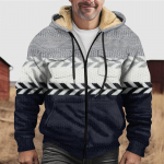 Meeste talvine t&otilde;mblukuga kapuutsiga fliisist kampsun Patch Pocket vabaaja jakiga S