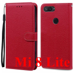 Mi 8 Lite &uuml;mbris Xiaomi Mi 8 jaoks Nahast rahakotiga klapp&uuml;mbris Xiaomi Mi 8 Lite / Xiaomi 8 Mi8 telefoni&uuml;mbrise Coque Fundas Shell jaoks