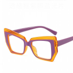 Kassisilm, sinised heledad prillid, naiste trendikad hulknurksed vintage luksusliku disainiga prillid naistele moodsad ebakorrap&auml;rased ruudukujulised prillid