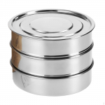 Seed Sprouting Kit in Stainless Steel, Stackable Tray for Plant Growth with Mesh 2 mesh plate set