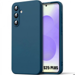 Coque pour Samsung Galaxy S25 Plus (Galaxy S25+), Silicone Liquide Bleu Marine - BOOLING&reg;