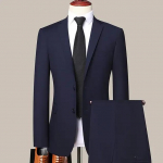 FiveFive Men's Fashion Business 3-osaline &uuml;likond Meeste kvaliteetne &uuml;likond Business Professionaalne noorte kontorit&ouml;&ouml;taja pidulik &uuml;likond XXL sinine