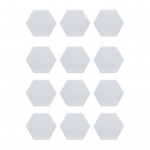 12 tk kuusnurkne helikindel seinapaneel, isekleepuv, heli neelav, suure tihedusega, paks akustiline vahtpaneel, kodustuudio m&uuml;rasummutusseinapaneel valge