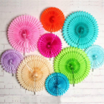 1pcs Tissue paper snowflake lovers handmade hanging decorative flowers wedding paper fans roosa