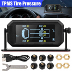Juhtmevaba auto Tpms rehvir&otilde;hu andurid p&auml;ikeseenergia rehvir&otilde;hu j&auml;lgimiss&uuml;steem temperatuurialarm 6 ratta rehvi v&auml;line andur