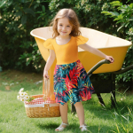 T&uuml;drukute v&auml;ikelapse varrukakleit kleidid vabaaja peo koolikleidid riided t&uuml;drukutele 130 oranž