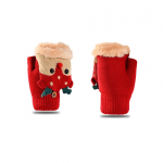 Laste Talvekindad J&otilde;ulud Koomiks P&otilde;der Klapiga Poole S&otilde;rmega Labakindad T&uuml;drukule Poisile Lastele Soojad Pl&uuml;&uuml;s Voodriga S&otilde;rmikud One Size punane