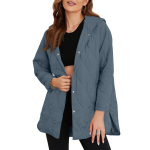 Naiste mood vabaaja teemant kapuutsiga kerge jakk XL sinine