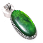 Natural Green Labradorite 925 Sterling Silver Jewelry Pendant 2.76 o3l14