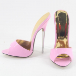 Mood FHC 16cm K&otilde;rge Kontsaga Sandaalid,Naiste Lavaetenduse Suvekingad,Madala Sissel&otilde;ikega Sussid,Avatud Varbaga Sandaalid,Roosa,Kohandatud V&auml;rvid, 41 roosa