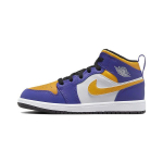 Air Jordan 1 Mid PS Lakers Laste tossud Lilla Tume-Concord Valge DQ8424-517 27.5
