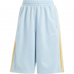 Adidas Originals 80ndate Capri l&uuml;hikesed p&uuml;ksid k&uuml;ljepaelte ja n&ouml;&ouml;riga elastse v&ouml;&ouml;kohaga Naiste alumised osad Roosa Sinine JC6143 XS