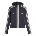 Adidas Originals Avavav Koost&ouml;&ouml; S&uuml;gis/Talv24 Kitsa L&otilde;ikega Triibuline Mugav Jakk Unisex Jakk Must JG1426 XL