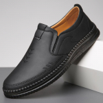 Moodsad Meeste Nahast Kingad Uus Saabumine Vabaaja Kontorikingad &Auml;rimeeste Slip-on Kingad K&otilde;igega Sobivad Loaferid K&auml;sit&ouml;&ouml;na Valmistatud Elegantne Lameking 38 must