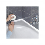 2 rouleaux de joints adh&eacute;sifs cuisine et salle de bain &eacute;paisseur 2,2 cm longueur 3,2 m blanc YYV