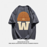 Suvemood Heavyweight Retro Meeste Inglise Kirjad 100% Puuvillane Prinditud &Uuml;markaelus Kvaliteetne Casual Fitness Street T-s&auml;rk S