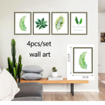 Uued 4tk/komplekt Rohelised plakatid ja tr&uuml;kised Seinakunstimaal P&otilde;hjamaade dekoratiivsed seinapildid kodukaunistuseks