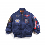 Norman Kids' TOPGUN Piloodijakk: Paksenenud s&uuml;gis-talvine t&ouml;&ouml;riietuslik pesapallimantel poistele ja t&uuml;drukutele, suurused S-M-L. 115 cm