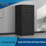 Kontori mobiilne hoiukapp lukuga: Lauasahtli all olev lehtmetallist arhiiv ja sahtlite organiseerija Economy