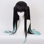 Anime Tokitou Muichirou Cosplay S&uuml;nteetiline Parukas Muichiro Tokito Parukas Kuumuskindel S&uuml;nteetiline Juukseparukas as the picture-