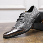 Disainer Meeste Kingad Kuld H&otilde;be Maonahk Lakknahk Kingad Mood Vabaaja &Auml;rikingad Paeltega Brogues Kingad Zapatos Hombre 38