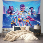 1 K-Pop Deemonik&uuml;ttide Prindiga Gobel&auml;&auml;n Mitmes Suuruses Elutoa Seinakunsti Kaunistus Taustakangas Masinpestav Ruumirippuv 70x100cm